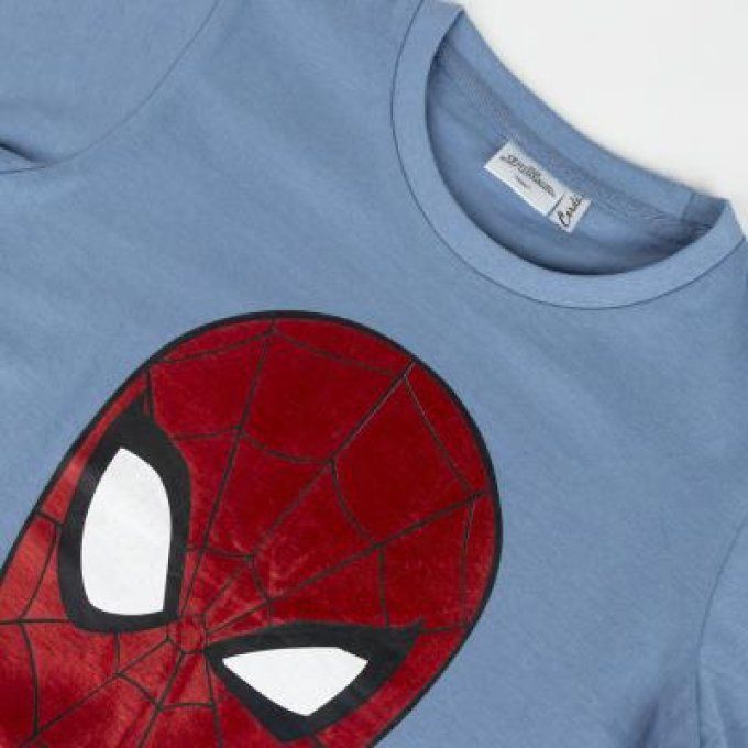 t-shirt spider-man bleu